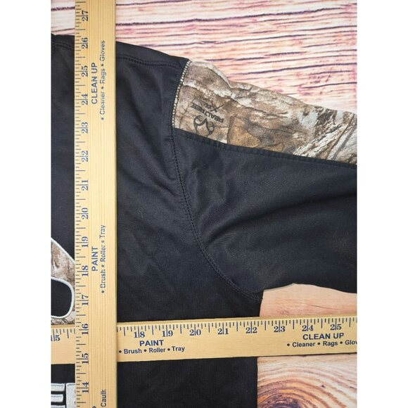 Realtree Mens Black with Camo Logo Hoodie Medium - Picture 6 of 7